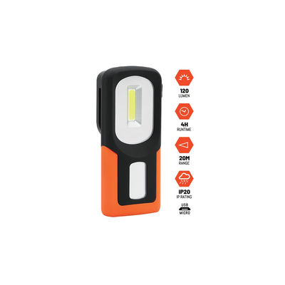 USB Rechargeable Pocket Work Light (120lm, SOS/Red Light) – for Repairs, Camping, Hiking & Home