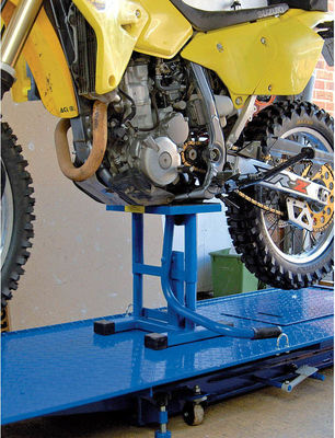 Manual superior de goma de acero los 30cm 360 libras de la motocicleta de banco de la elevación
