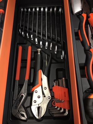 Tres capas del hogar multifuncional de acero portátil de la caja de herramientas del hardware de la caja de almacenamiento del juego de herramientas plegable de la reparación auto
