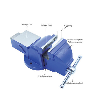 Heavy Duty Fixed Bench Vice: Robust, Ideal for Workshop Heavy Tasks