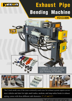 Hydraulic Exhaust Pipe Bending Machine with 2 Inch Mold and Complete Tooling Sets Powered by Lithium Battery